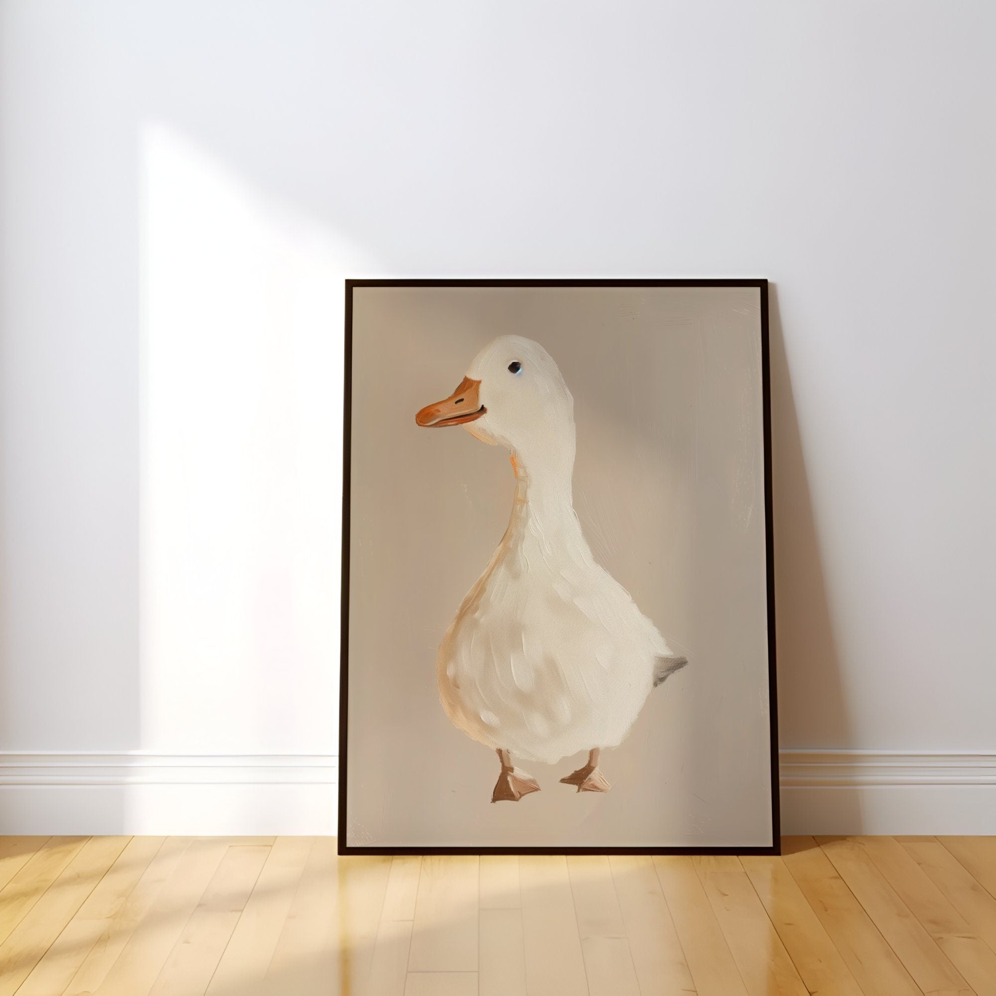 Cute Silly Goose Perfect for Neutral Decor Interactive Wall Art