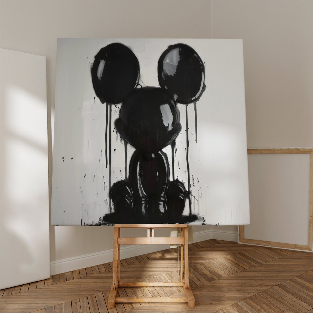 Abstract Mouse Figure Interactive Wall Art