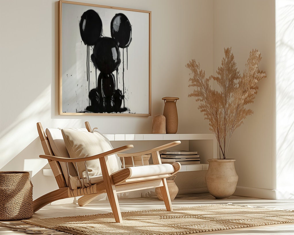 Abstract Mouse Figure Interactive Wall Art