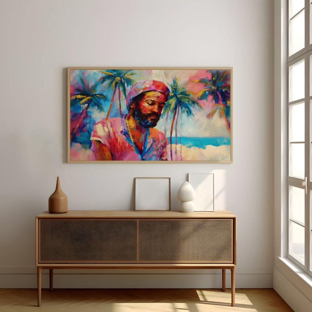 Beaming Expression Tropical Paradise Interactive Wall Art