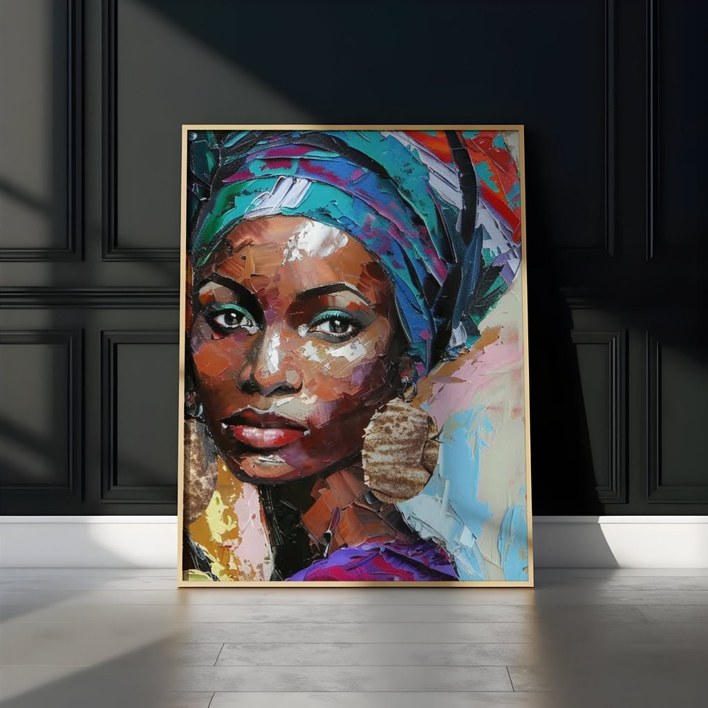 The Sisterhood: Vibrant African Women Portrait | Colorful & Elegant Cultural Wall Art