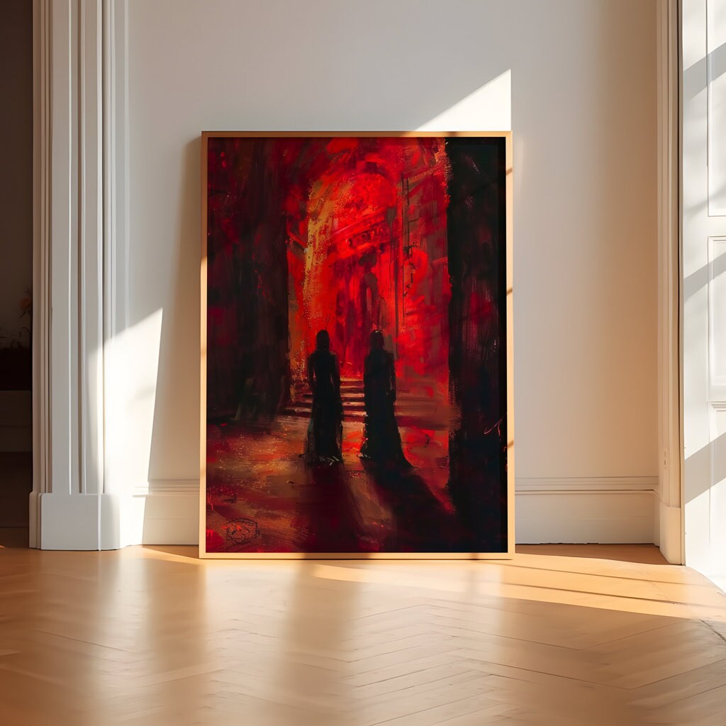 Hallway of Shadows Ominous Encounter Interactive Wall Art