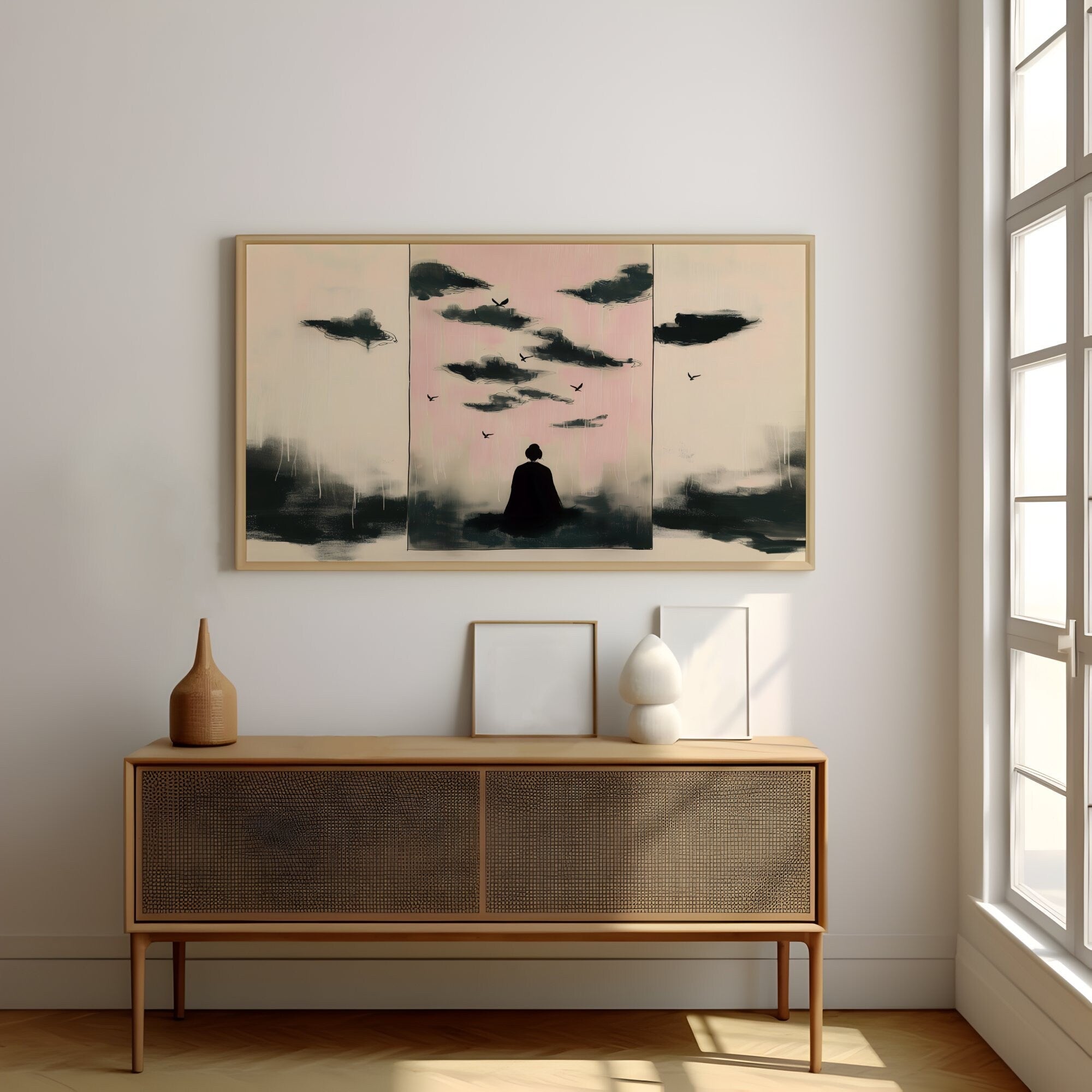 Japanese Minimalist Elegant Eastern Aesthetic Interactive Wall Art