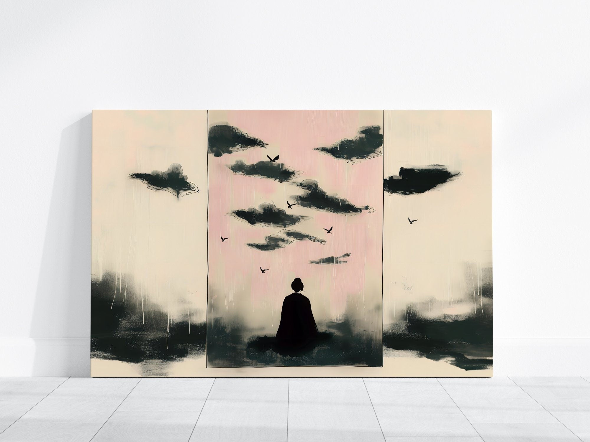 Japanese Minimalist Elegant Eastern Aesthetic Interactive Wall Art