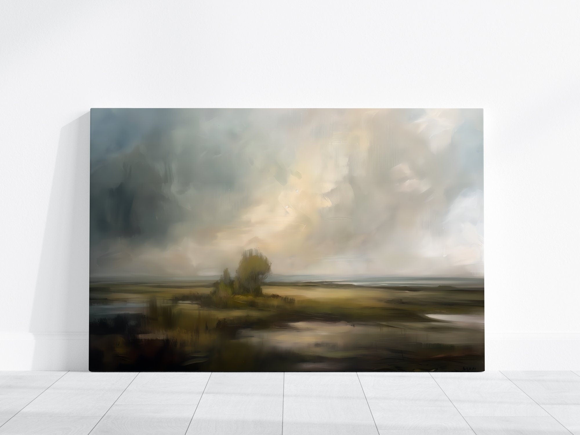 Vintage Moody Landscape Countryside Interactive Wall Art