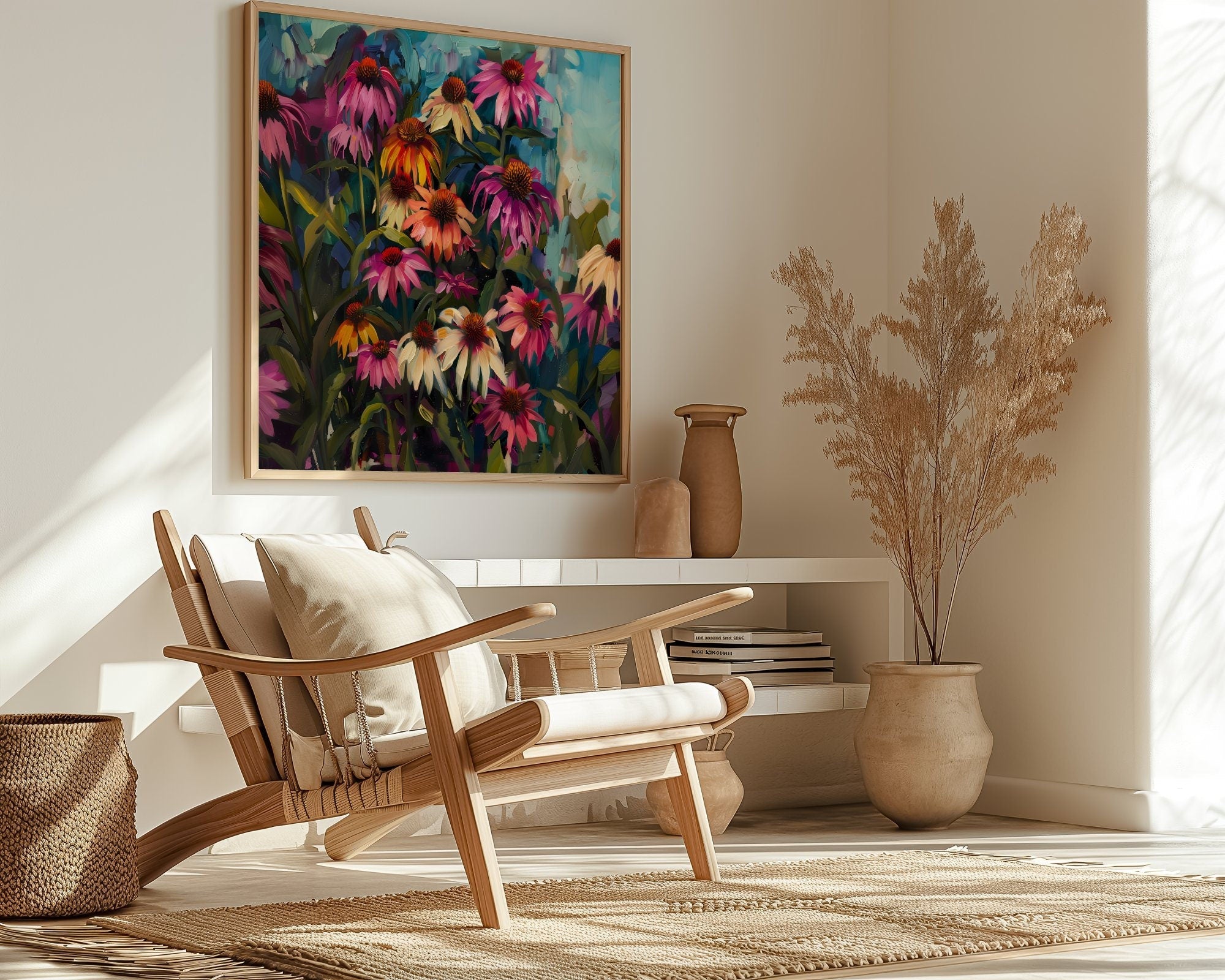 The Sun Worshippers: Vibrant Coneflower Art | Colorful & Cheerful Summer Floral Decor