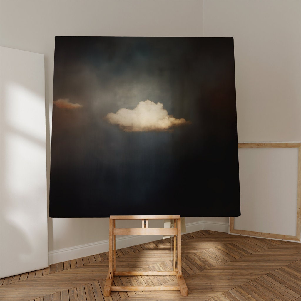 Vintage Moody Clouds Interactive Wall Art