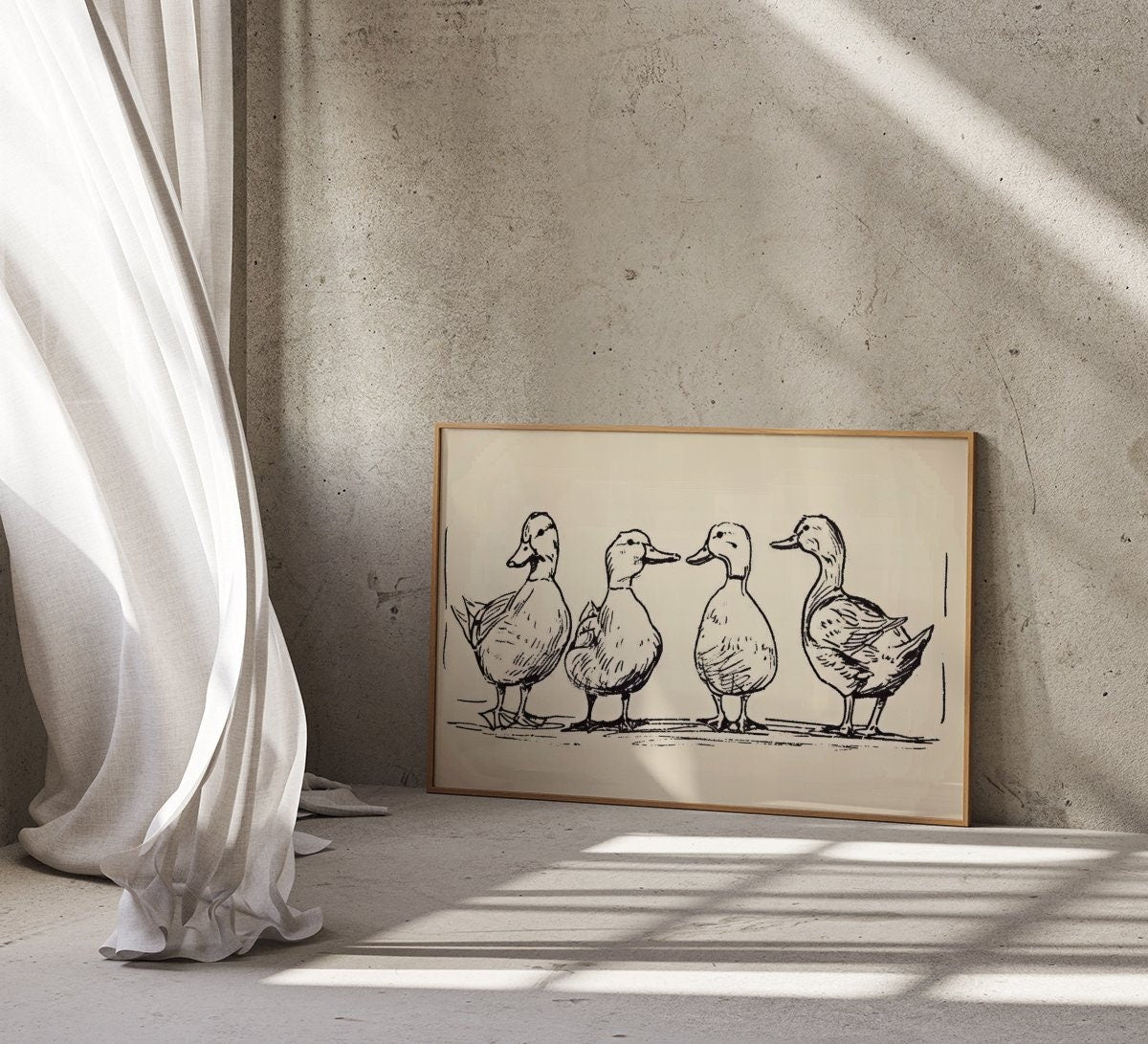 Quaint Quartet Illustrations Interactive Wall Art