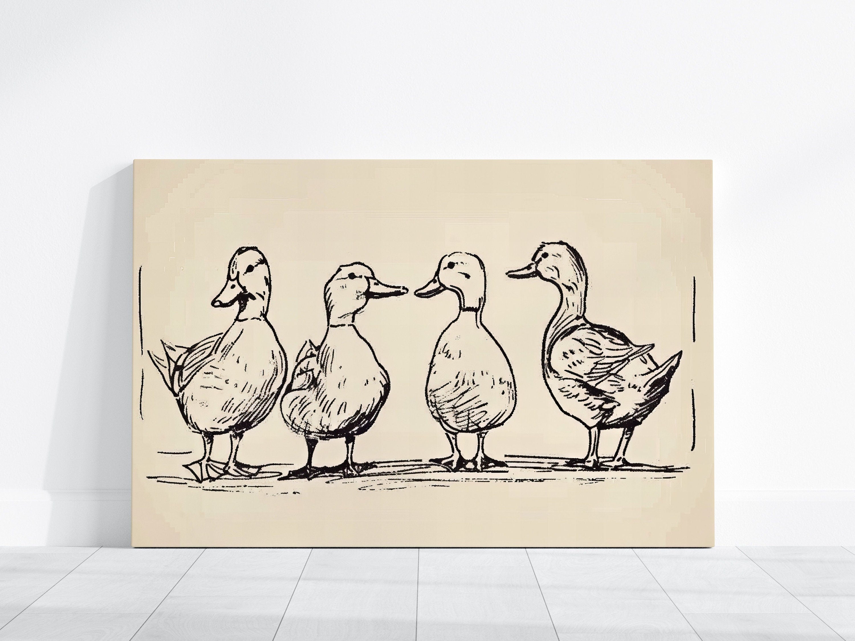 Quaint Quartet Illustrations Interactive Wall Art