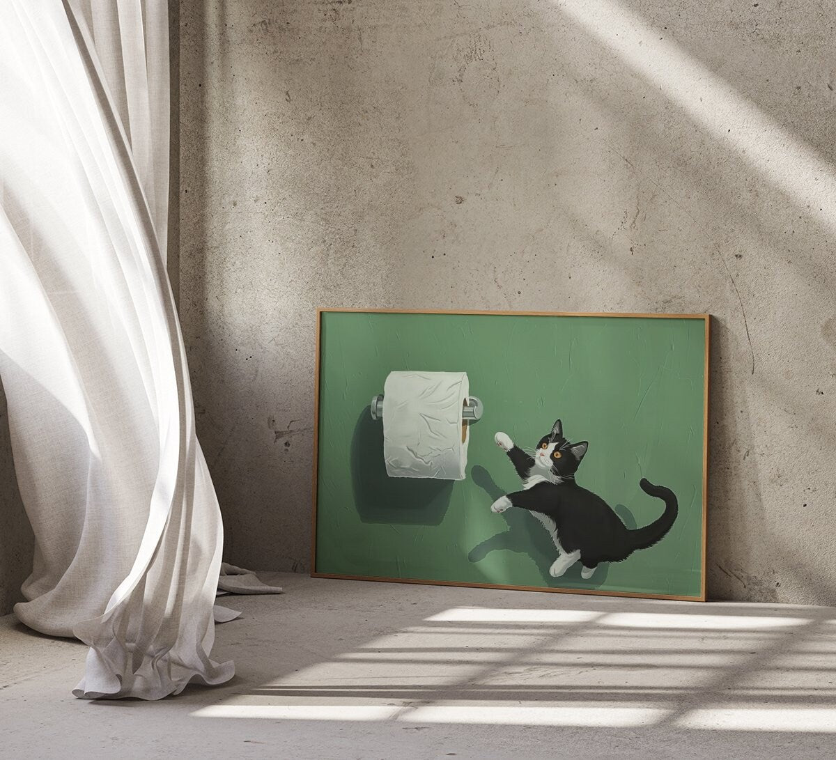 Tuxedo Trouble Cat Illustrations Interactive Wall Art