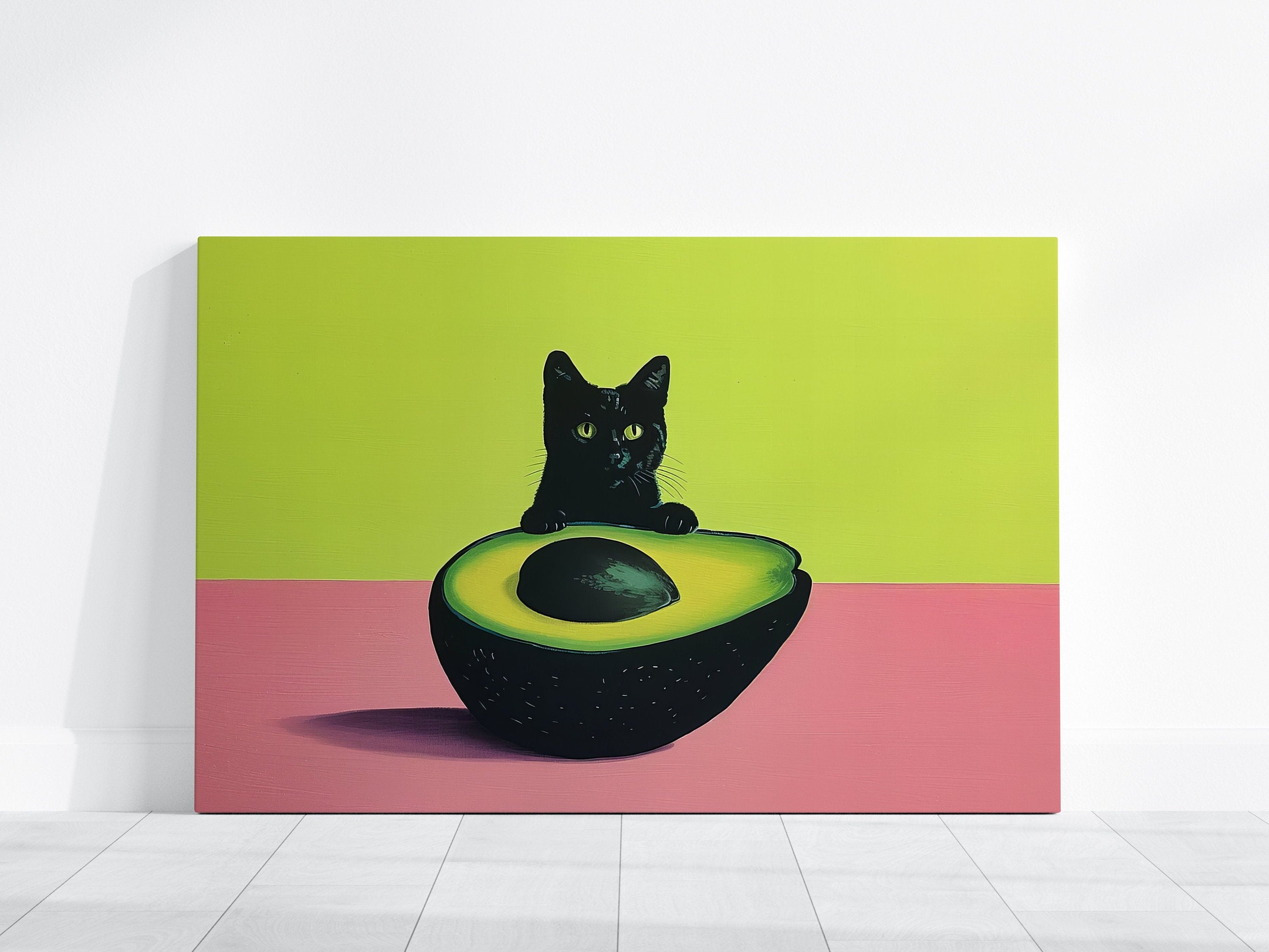 Purrfect Avocado Illustrations Interactive Wall Art