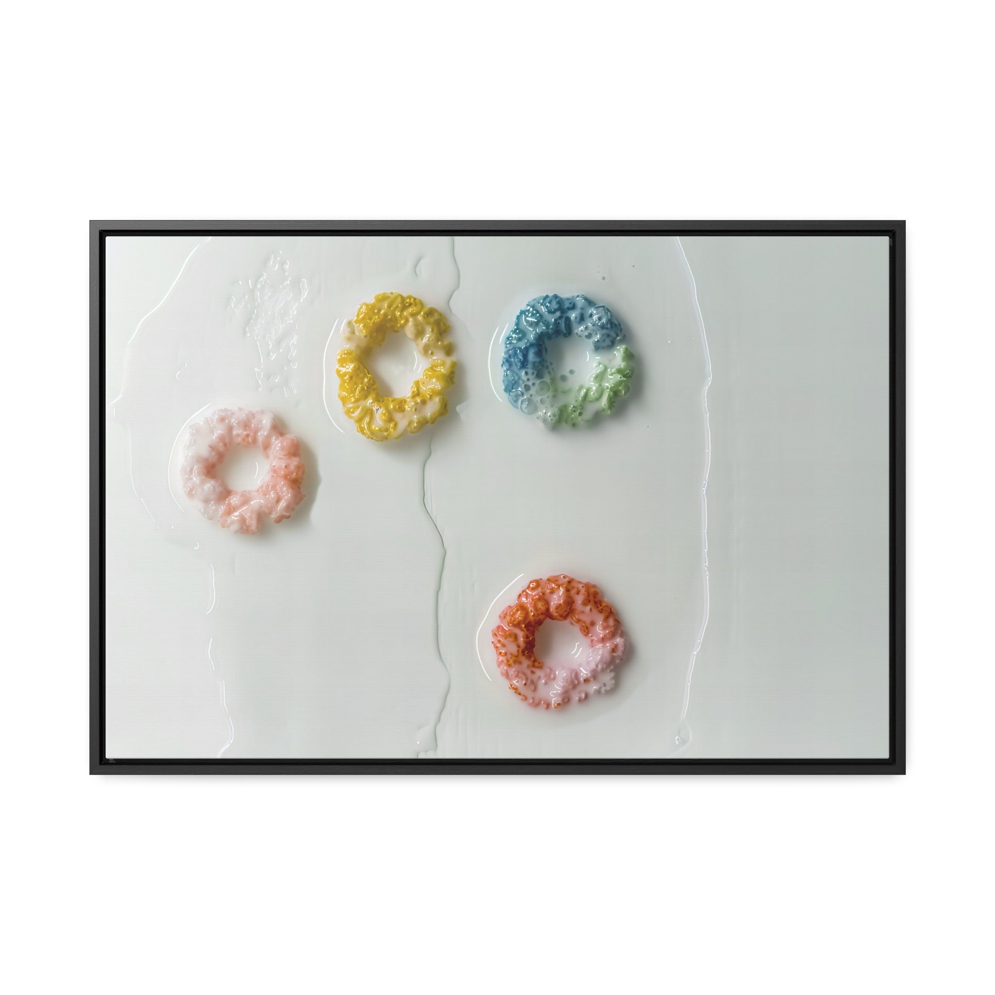 Colorful Cereal and Milk Art Sweet and Whimsical Interactive Wall Art