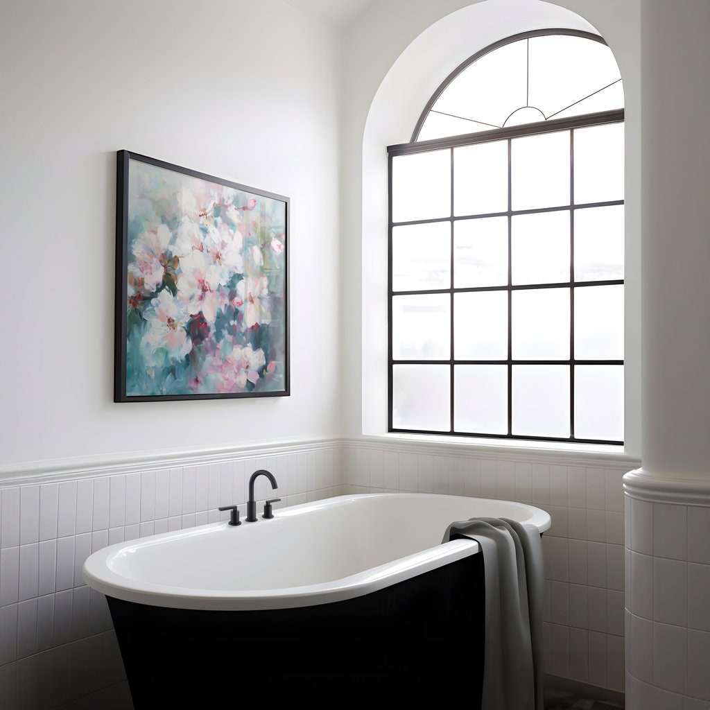 The First Blush: Impressionist Cherry Blossom Art | Serene & Romantic Floral Wall Decor