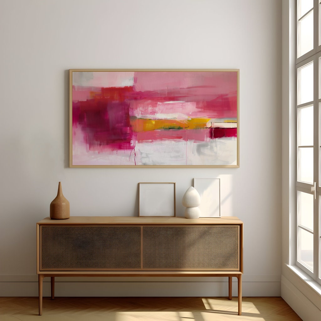 Dynamic Color Interplay Vibrant Abstract Pain Bold Brushstrokes Interactive Wall Art