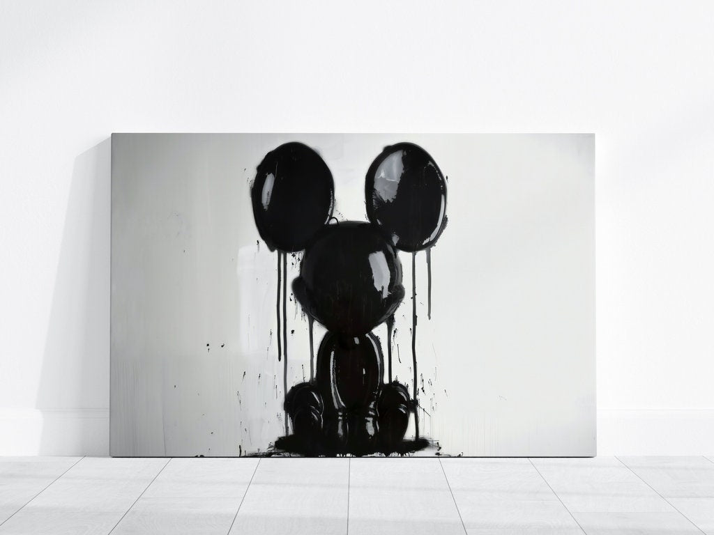 Abstract Mouse Figure Interactive Wall Art