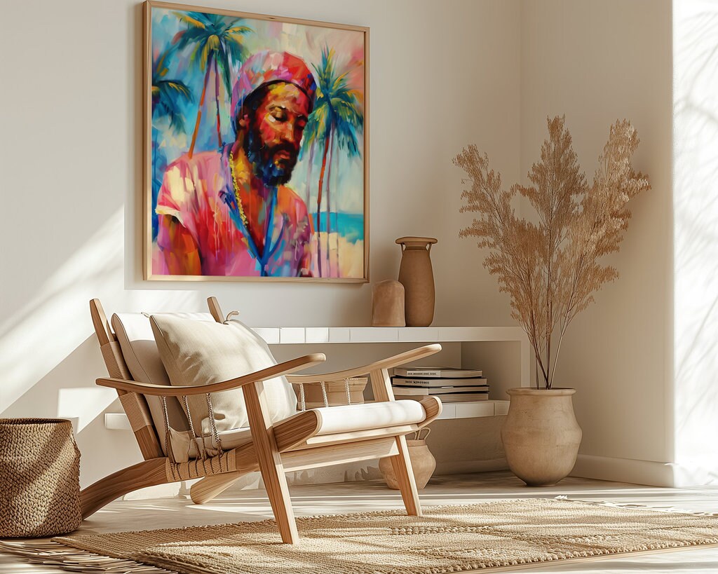 Beaming Expression Tropical Paradise Interactive Wall Art