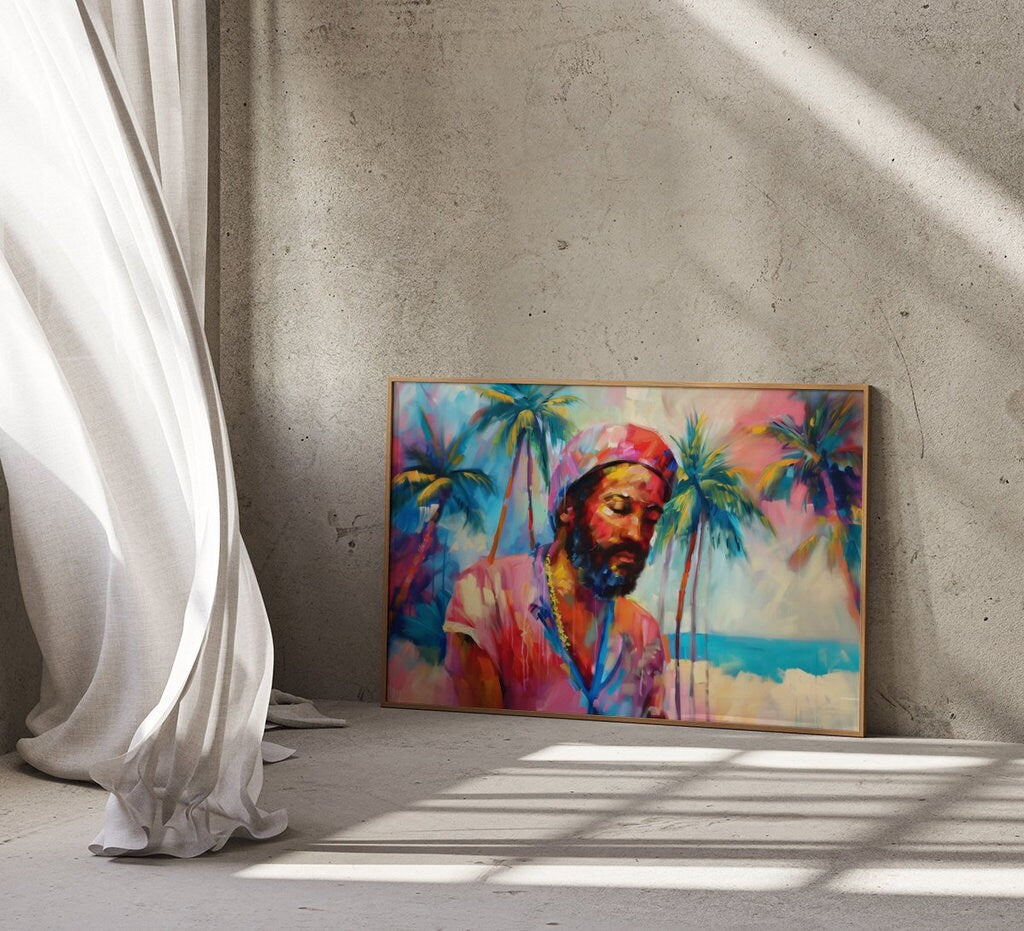 Beaming Expression Tropical Paradise Interactive Wall Art