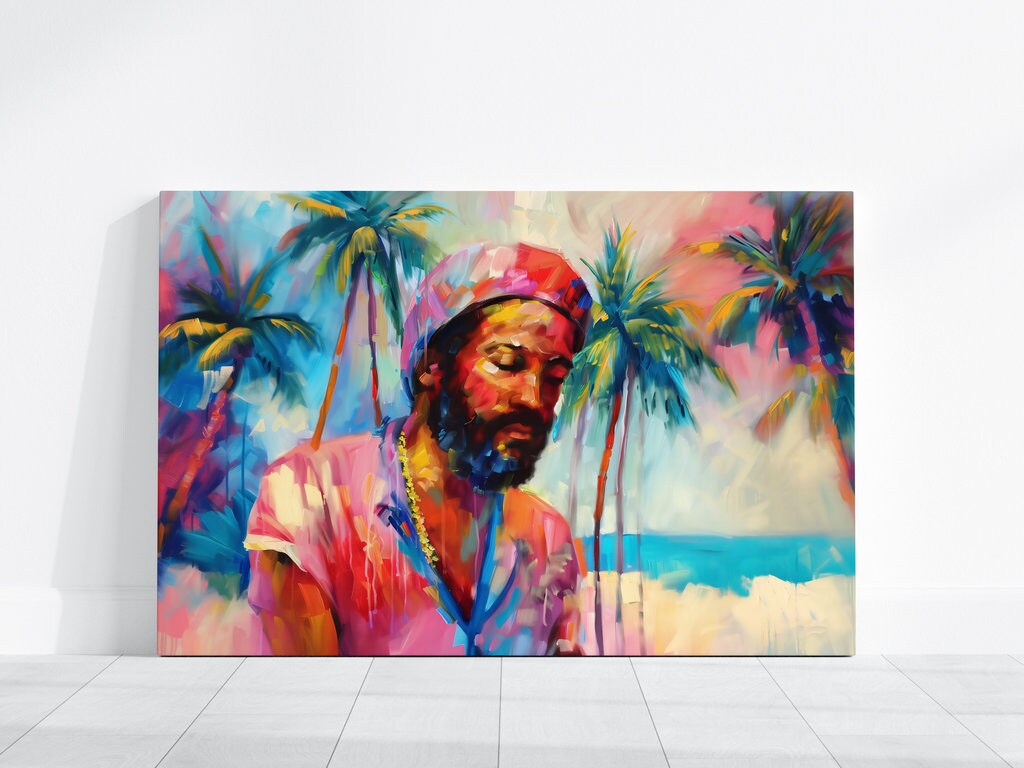 Beaming Expression Tropical Paradise Interactive Wall Art