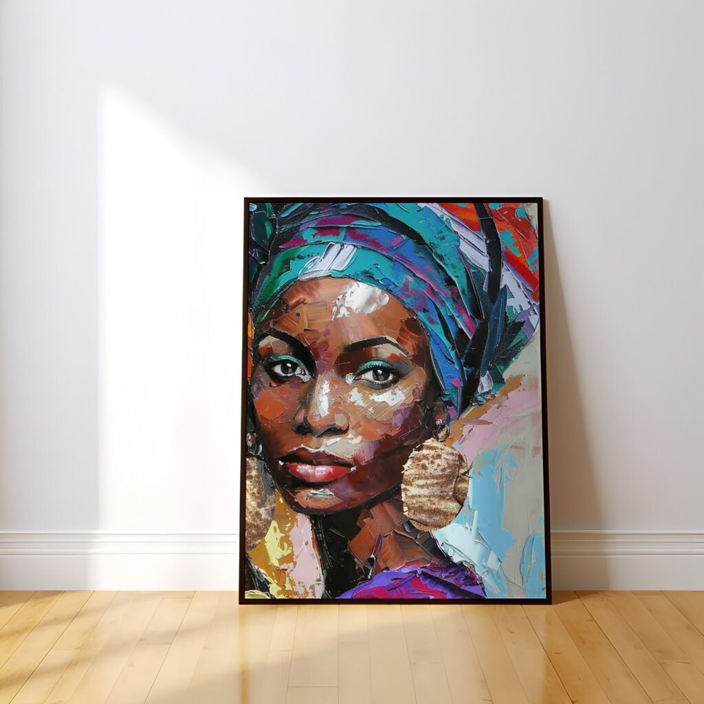 The Sisterhood: Vibrant African Women Portrait | Colorful & Elegant Cultural Wall Art