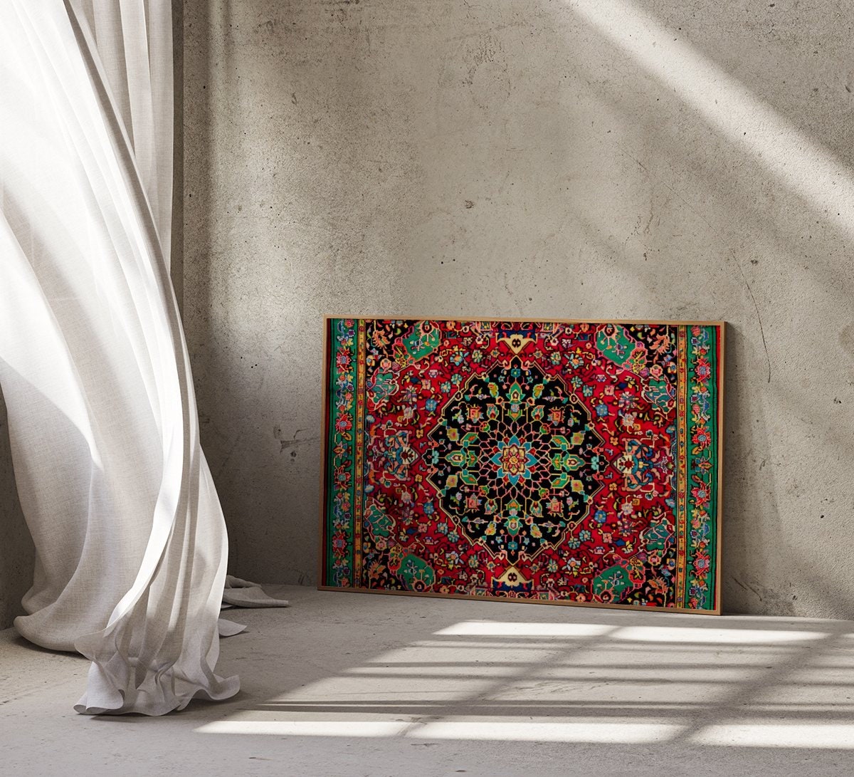 The Sultan's Garden: Opulent Persian Medallion & Floral Rug | Traditional & Timeless Home Decor