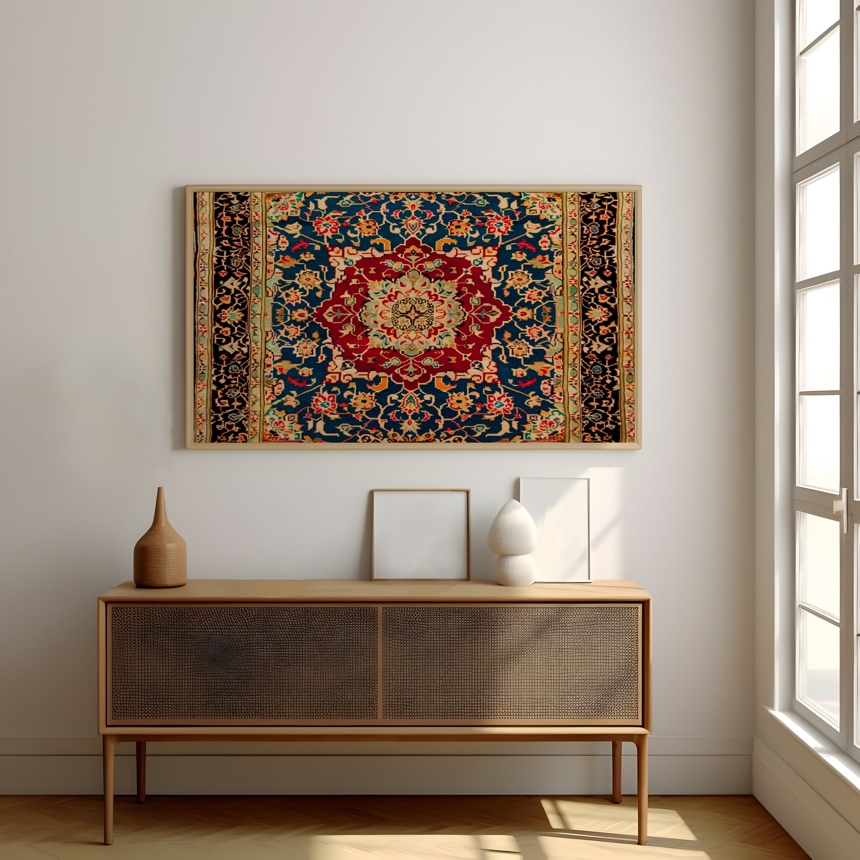 The Sultan's Garden: Opulent Persian Medallion & Floral Art | Traditional & Sophisticated Wall Decor