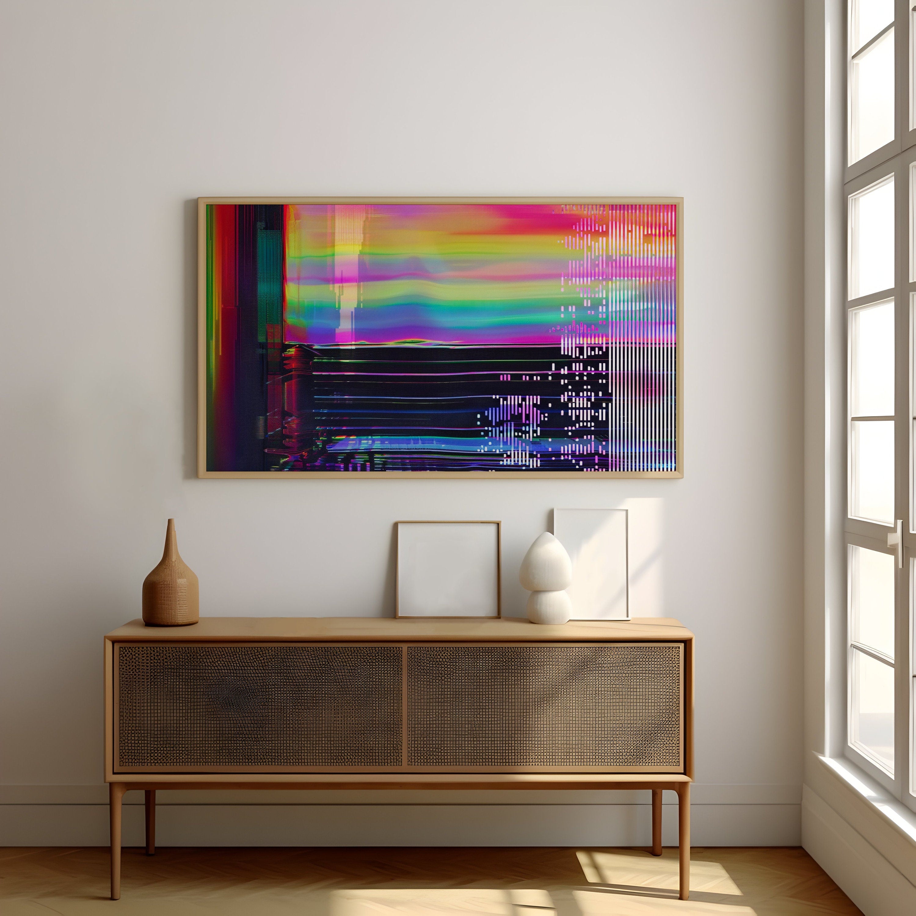 Digital Disarray Cyberpunk Symphony Interactive Wall Art