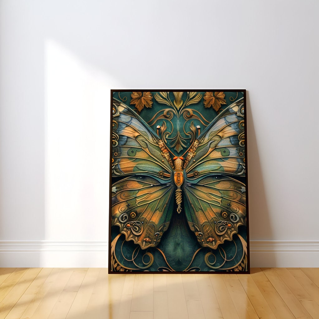 Steampunk Butterfly: Inventive Art with Metal Wings & Gears | Whimsical Autumn Decor