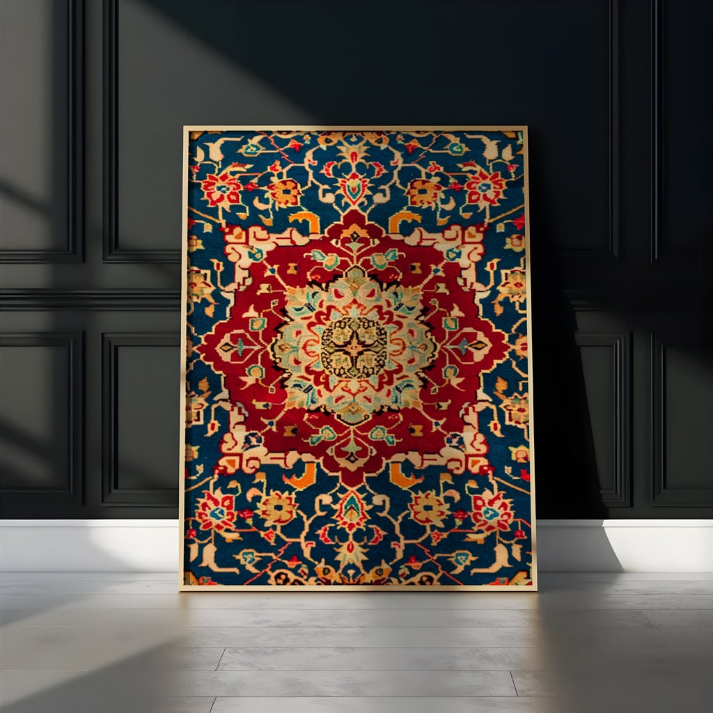 The Sultan's Garden: Opulent Persian Medallion & Floral Art | Traditional & Sophisticated Wall Decor