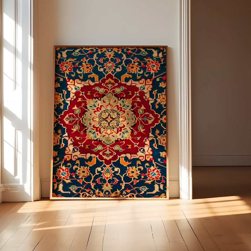 The Sultan's Garden: Opulent Persian Medallion & Floral Art | Traditional & Sophisticated Wall Decor