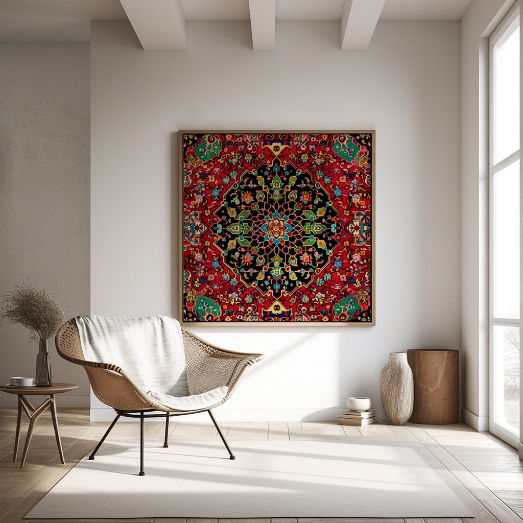 The Sultan's Garden: Opulent Persian Medallion & Floral Rug | Traditional & Timeless Home Decor