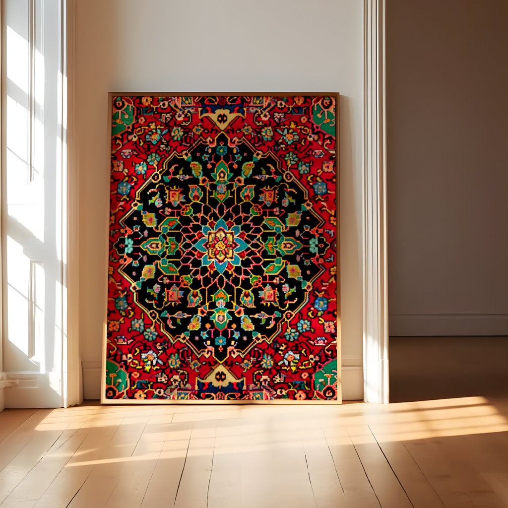The Sultan's Garden: Opulent Persian Medallion & Floral Rug | Traditional & Timeless Home Decor