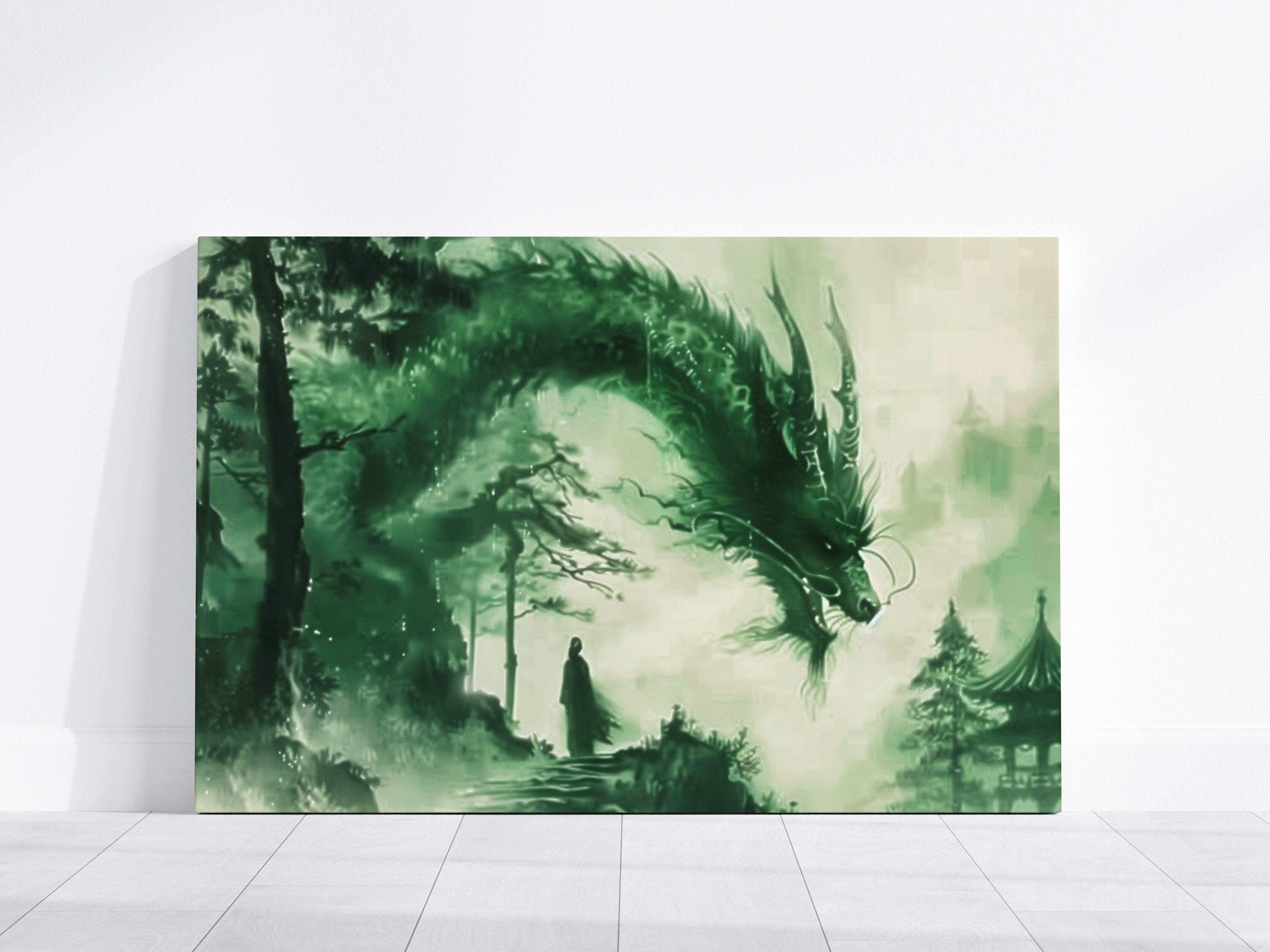 Mystical Dragon Emergence Interactive Wall Art