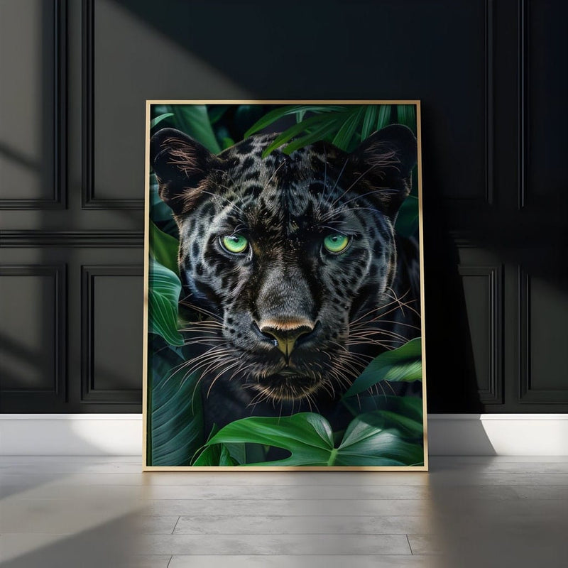 Black Panther Art – Hyperrealistic Jungle Wall Decor | Moody Wildlife Print