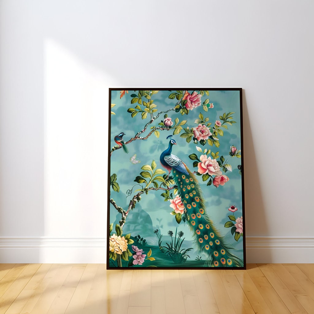 Peacock Paradise Traditional Chinese Interactive Wall Art