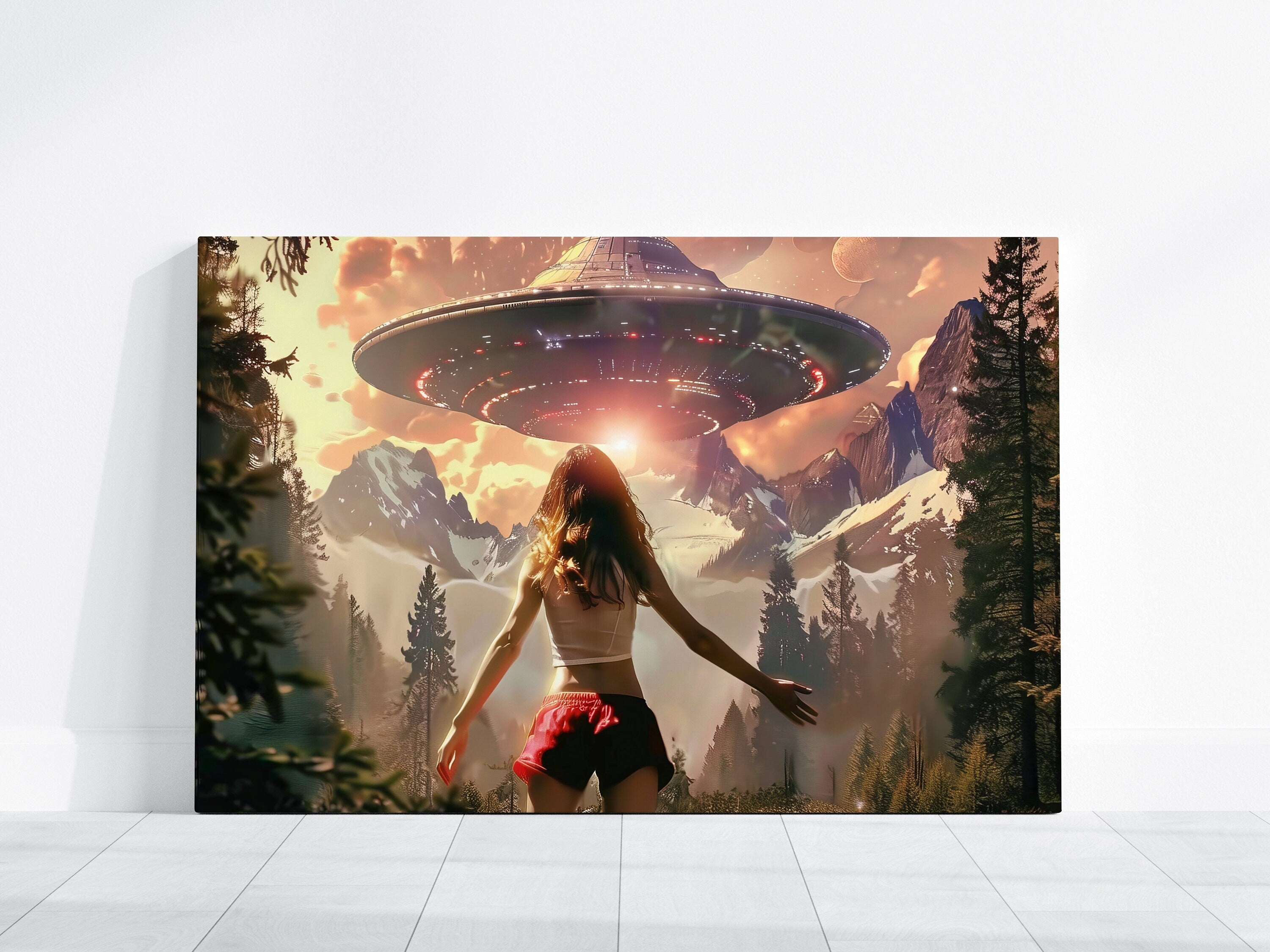 Arrival from Beyond Embrace of the Unknown Interactive Wall Art