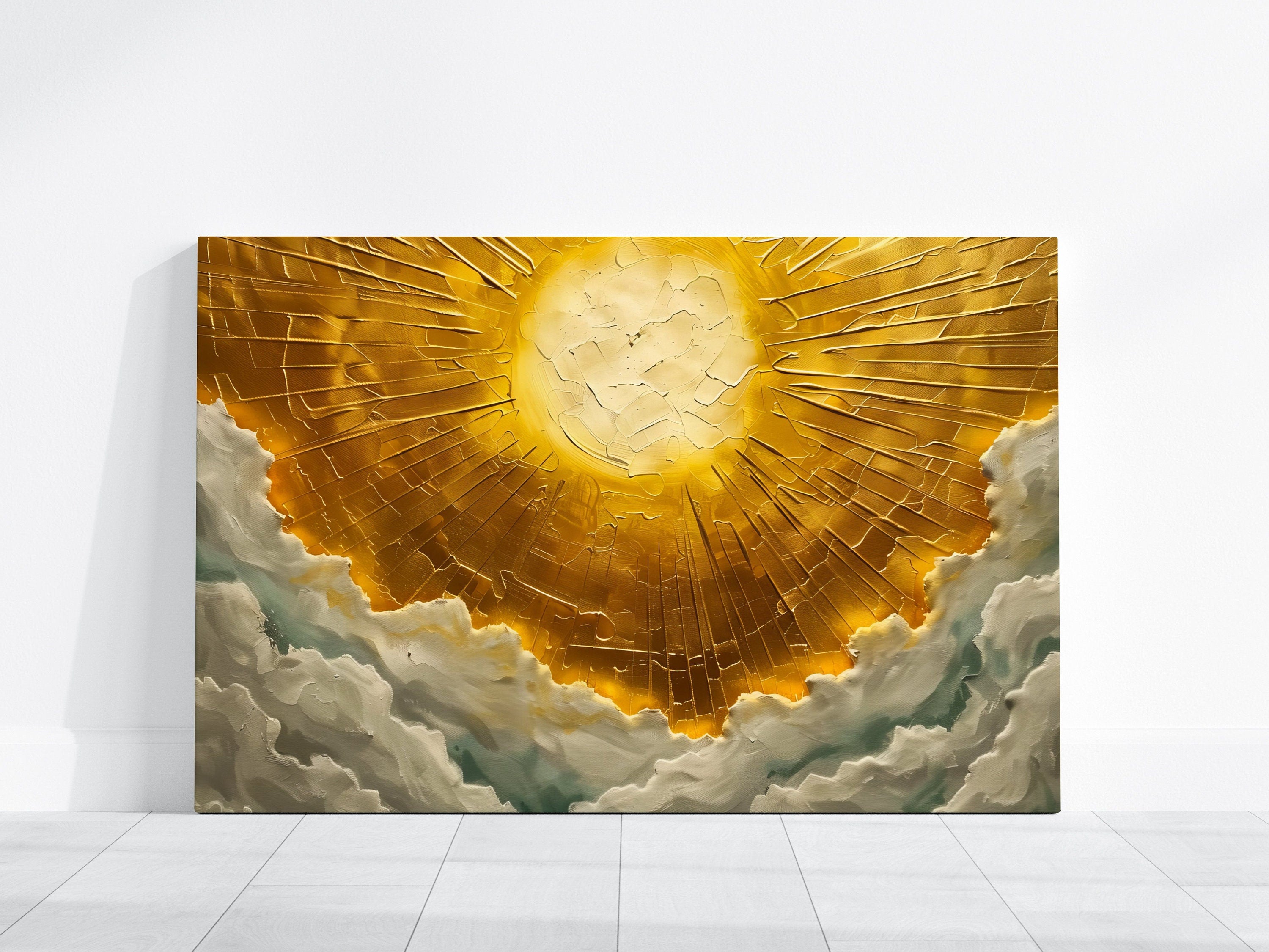 Celestial Radiance Stained Glass Ceiling Interactive Wall Art