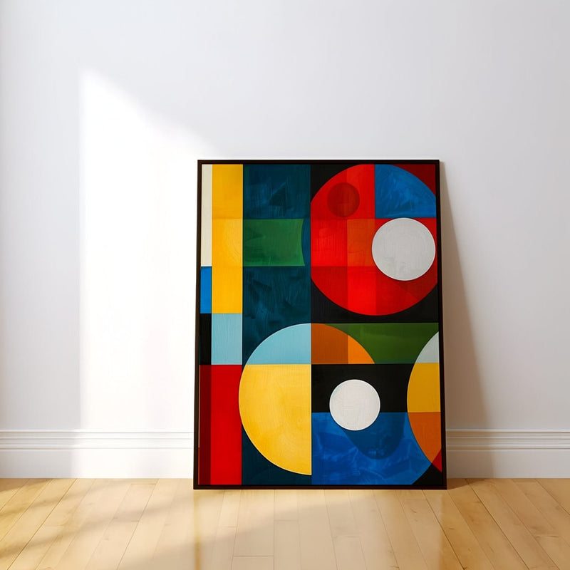 Bauhaus Modern Art - Vibrant Geometric Wall Decor | Abstract Canvas Print