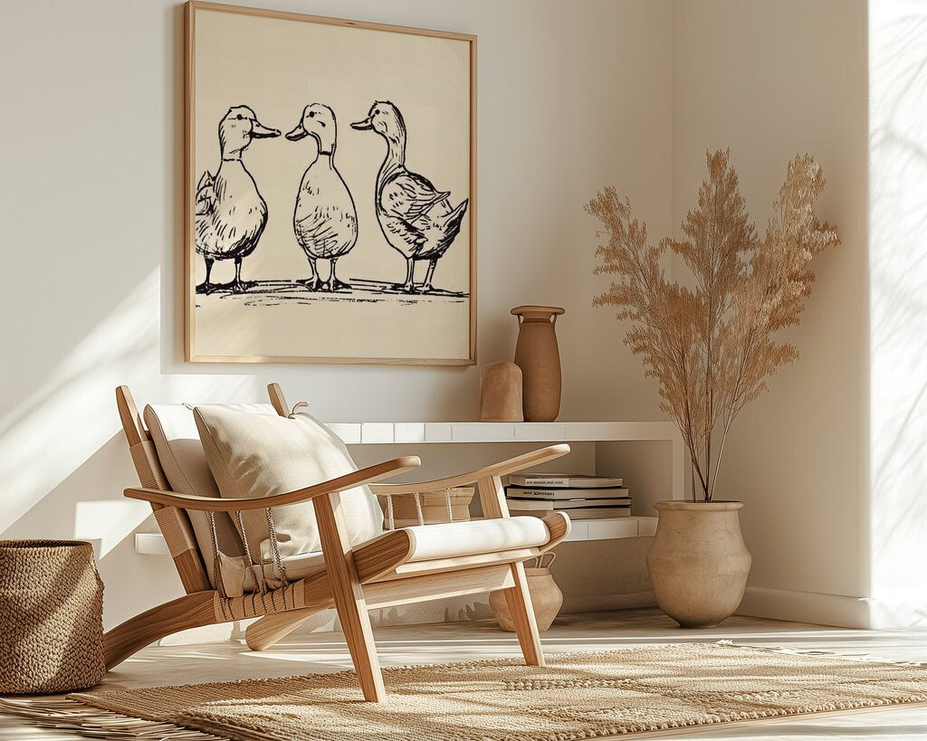 Quaint Quartet Illustrations Interactive Wall Art