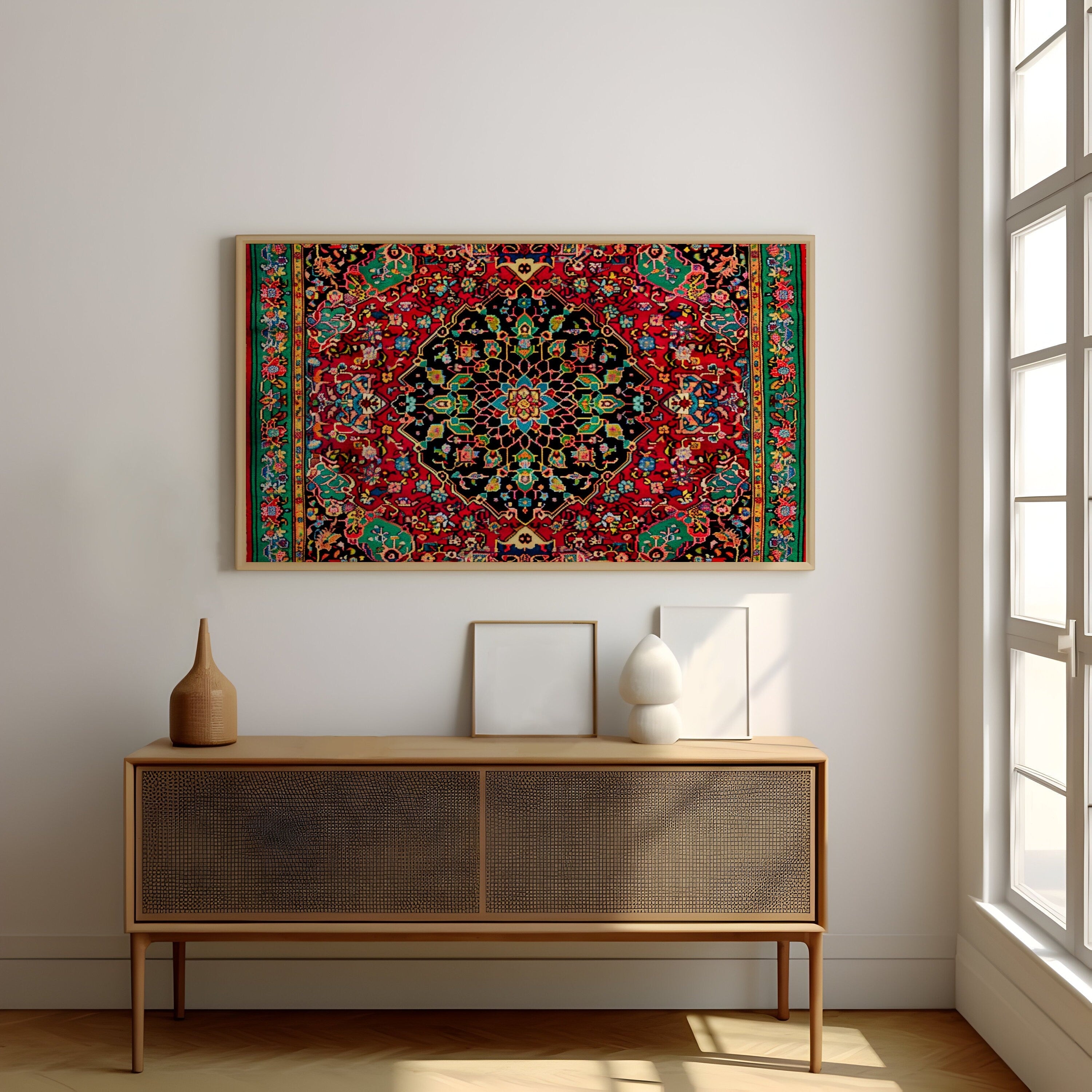 The Sultan's Garden: Opulent Persian Medallion & Floral Rug | Traditional & Timeless Home Decor
