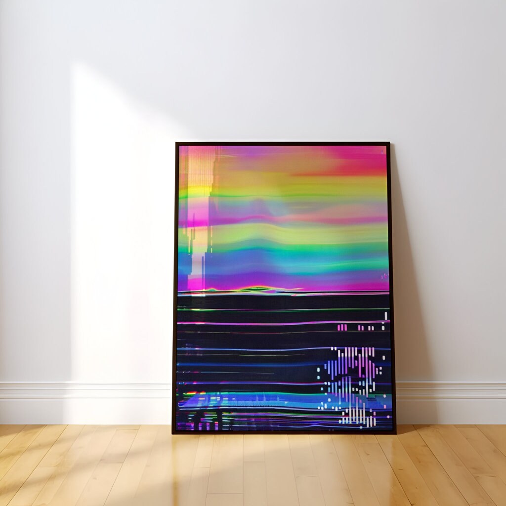 Digital Disarray Cyberpunk Symphony Interactive Wall Art