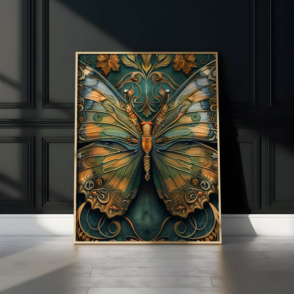 Steampunk Butterfly: Inventive Art with Metal Wings & Gears | Whimsical Autumn Decor