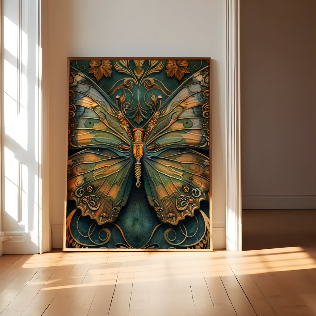 Steampunk Butterfly: Inventive Art with Metal Wings & Gears | Whimsical Autumn Decor