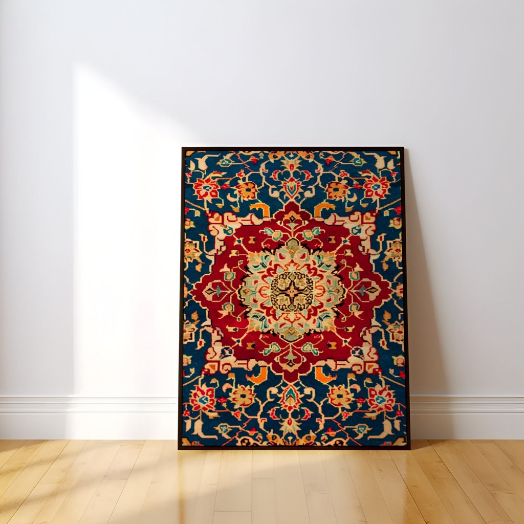 The Sultan's Garden: Opulent Persian Medallion & Floral Art | Traditional & Sophisticated Wall Decor