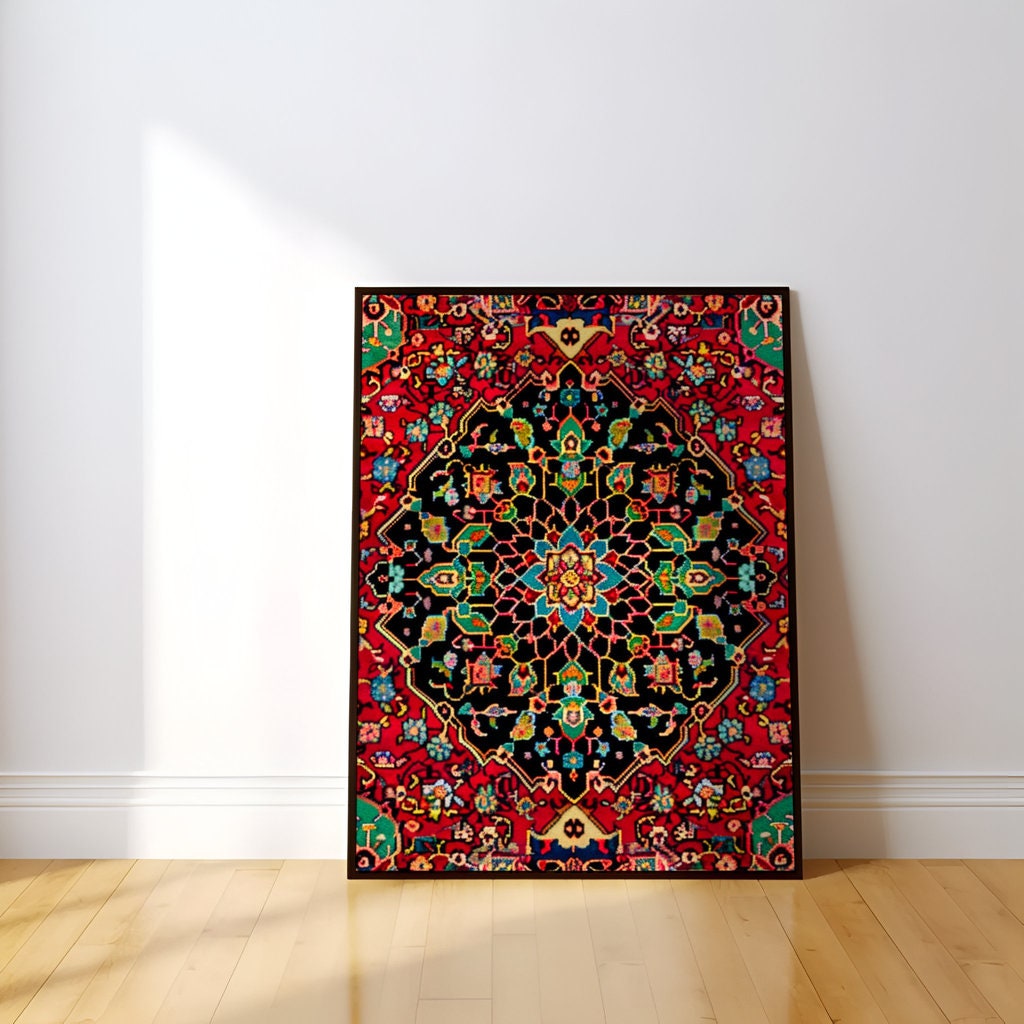 The Sultan's Garden: Opulent Persian Medallion & Floral Rug | Traditional & Timeless Home Decor