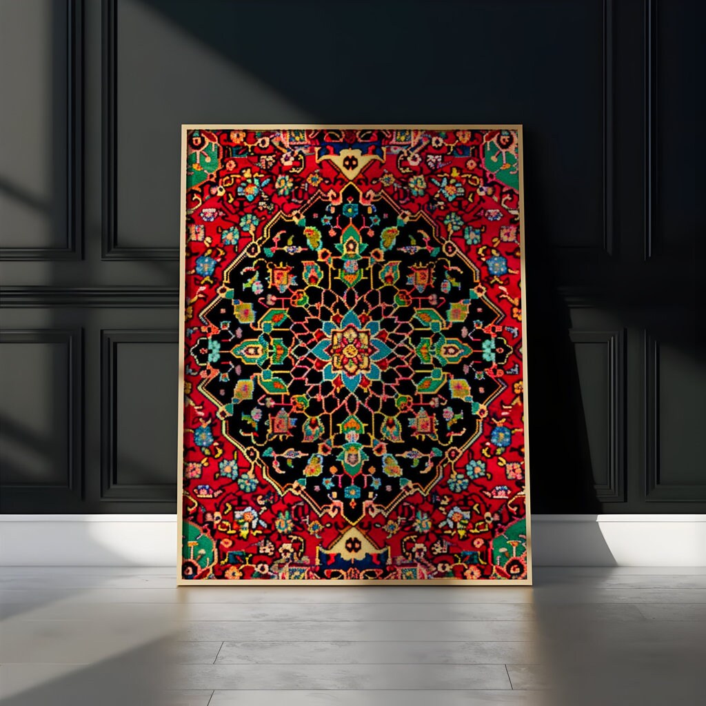 The Sultan's Garden: Opulent Persian Medallion & Floral Rug | Traditional & Timeless Home Decor