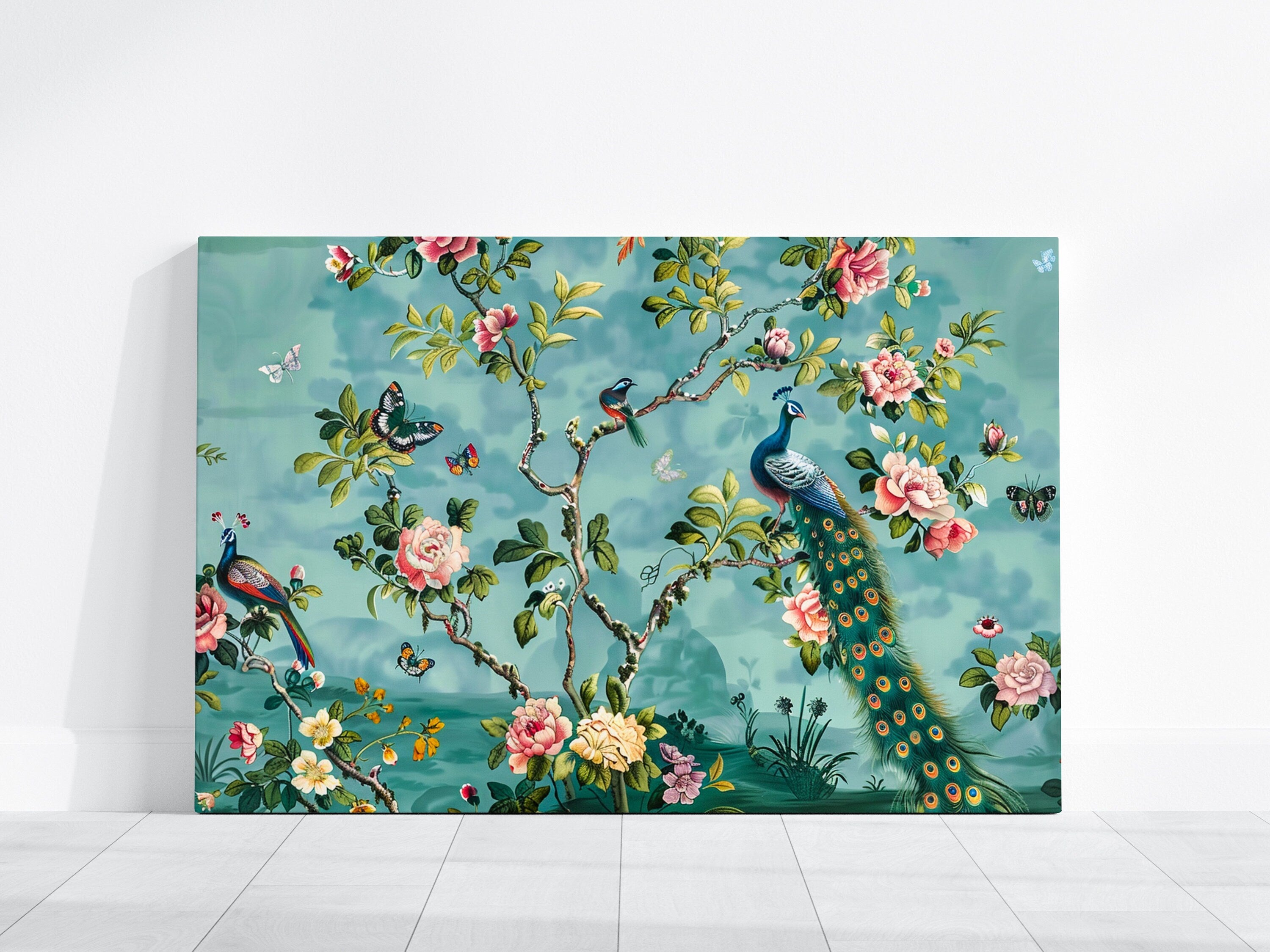 Peacock Paradise Traditional Chinese Interactive Wall Art