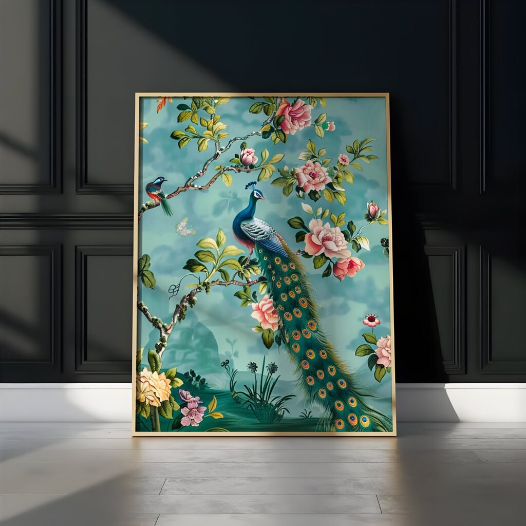 Peacock Paradise Traditional Chinese Interactive Wall Art