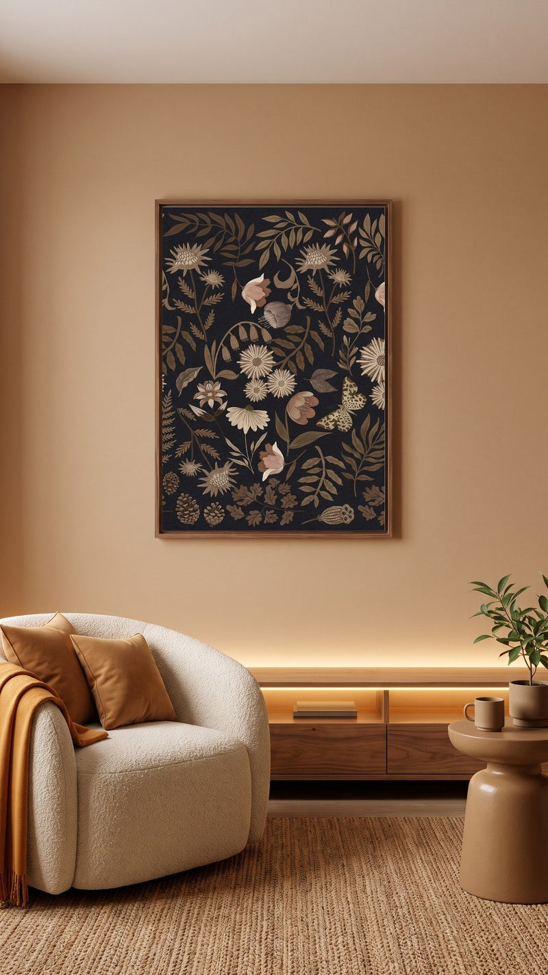 Midnight Garden Botanical Art Print
