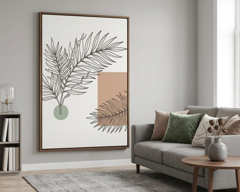 Minimalist Botanical Line Art Print