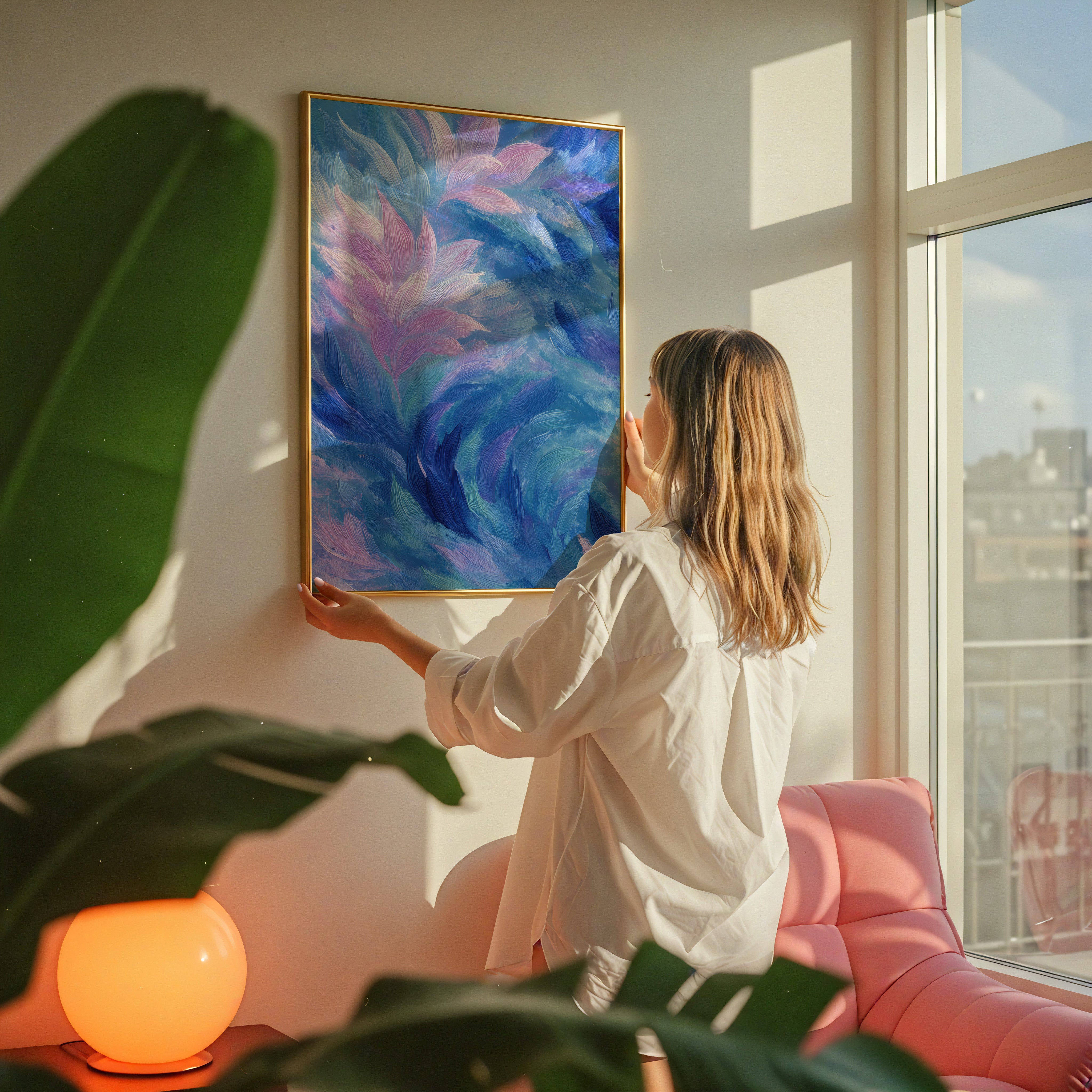 Underwater Art Print – Abstract Sea Painting | Pastel Sea Flora & Ocean Wall Decor